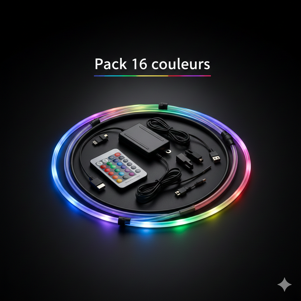 LED d’ambiance intérieure – Pack Premium 16 couleurs