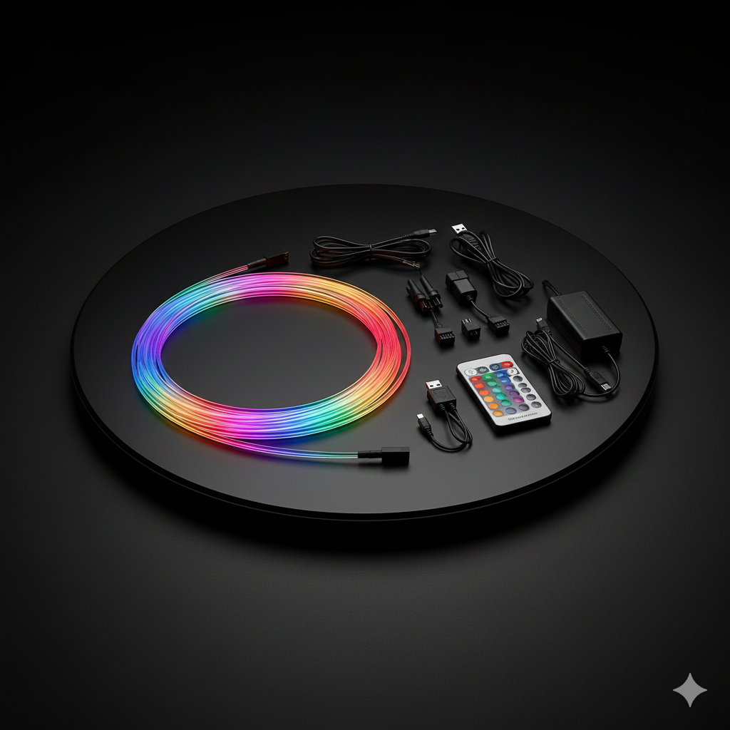 LED d’ambiance intérieure – Fibre optique tableau de bord