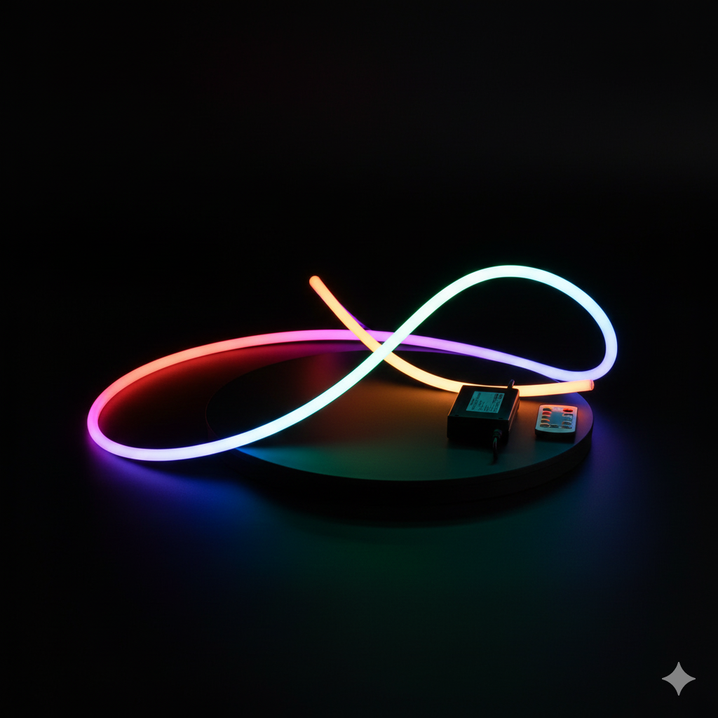 Néons auto – Bande flexible LED RGB sous tableau de bord