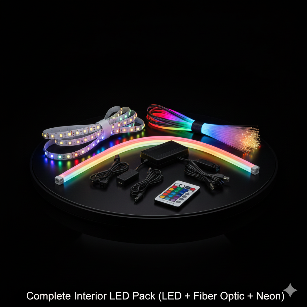 LED d’ambiance intérieure – Pack complet éclairage habitacle Pro